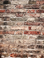 Old red brick wall textures and backgrounds