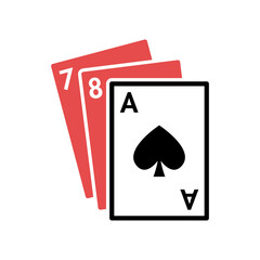 Gamble card - poker - casino icon