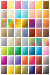 Color gradient background vector set with empty space for your design on mobile and tablet.