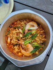 새우가 들어있는 라면