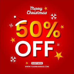 Marry christmas sale background design