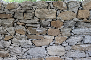 Natural stone masonry rock texture background.