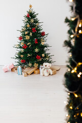 Christmas banner with Christmas tree. Christmas concept with copy space, place for text