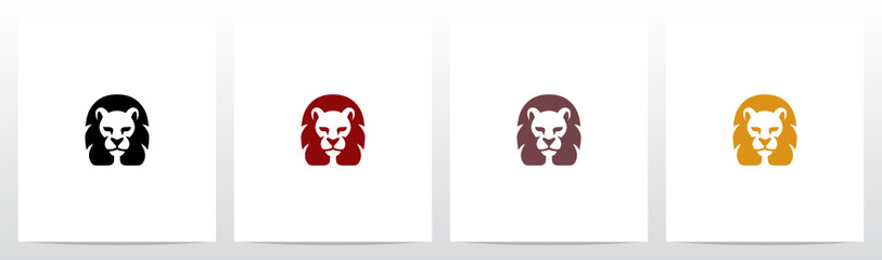 Lion Head With Mane As The Letter Logo Design A
