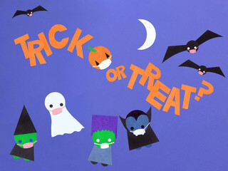 cute Halloween Trick or Treat invitation card
