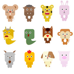 Obraz premium set of animals