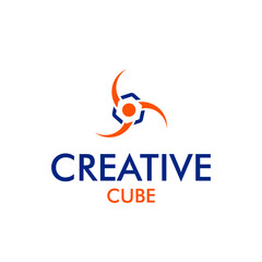 Creative cube logo design, cube energy design concept, fire cube, cube power logo concept, futuristic object design