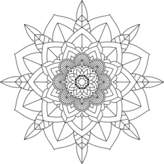 Easy Mandala coloring book simple and basic for beginners, seniors and children. Set of Mehndi flower pattern for Henna drawing and tattoo. Decoration in ethnic oriental, Indian style.