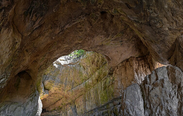 wonderful open limestone cave in Hungary