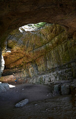 wonderful open limestone cave in Hungary