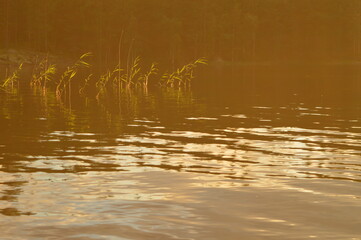 Sunset in the beautiful Finnish Lake District, Finland