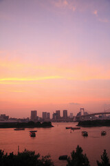 Fototapeta premium 東京湾の夕焼け
