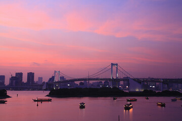 Fototapeta premium 東京湾の夕焼け