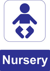 nursery public information sign and symbol