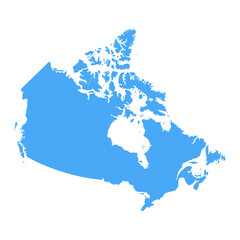 Canada Map - Vector Solid Contour