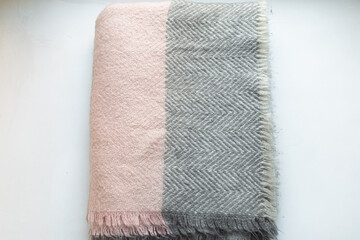 knitted scarf on a white background