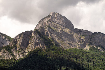 Beautiful swiss alps mountain range.