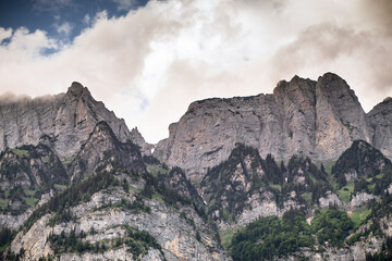 Beautiful swiss alps mountain range.