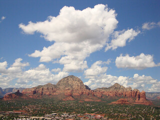 Beautiful shot of Airport Mesa in Sedona at sunset in Arizona, USA