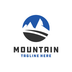 mountain object circle logo