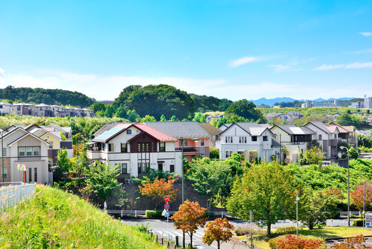 日本の住宅地　Japan's residential area, suburbs of Tokyo