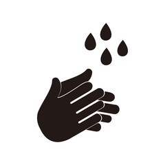 Wash hands icon vector. Hand wash vector icon. Hand washing icon. Clean hands