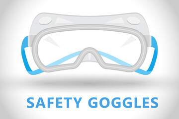 Safety Eye glasses, Eye protector, Vector illustration