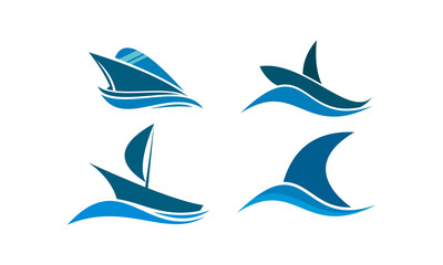 ship vector set template 