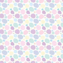 Pastel random shapes abstract pattern background, vector repeat