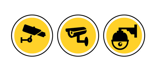CCTV camera icon vector security video sign. cctv symbol silhouette safety system icon logo