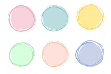 set of colorful circles on white background.