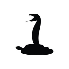 Snake Silhouette Vector Design Illustration.