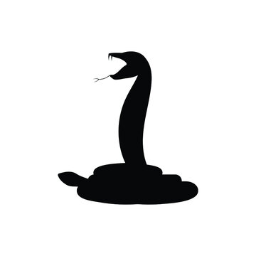 Snake Silhouette Vector Design Illustration.