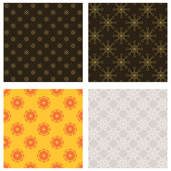 Simple seamless patterns for the holidays for your design. Vector illustration