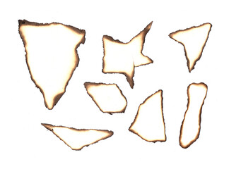 Set background with picture of burned paper edges