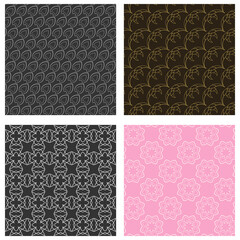 Simple geometric background patterns. Retro. Wallpaper texture. Vector set
