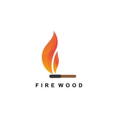 FLAME LOGO DESIGN VECTOR. VECTOR ICON LOGO. logo icon design with wood flame fire