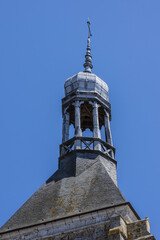 View Tour Notre-Dame-du-Val at end of rue Notre-Dame - tower is only surviving vestige of Notre-Dame-du-Val collegiate church, destroyed during French Revolution. Provin, France.