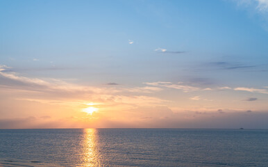 sunset in the sea