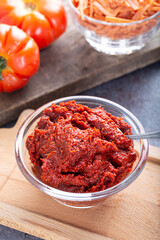 Tomatoes paste with tomatoes vegetables