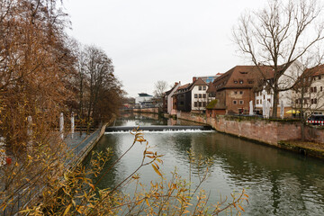 Fototapeta premium Nuremberg, Germany, old town houses, cityscape