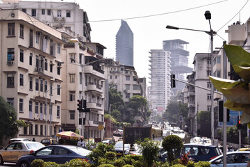 a normal city view of Mumbai with tall buildings