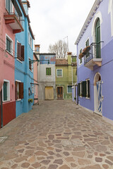 Street in Burano Italy