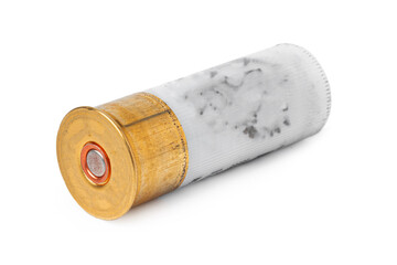 Shotgun shell cartridge isolated on white background