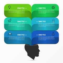 Infographic design template. Creative concept with 6 steps