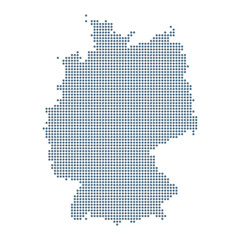 Obraz premium Germany Map - Vector Pixel Solid Contour