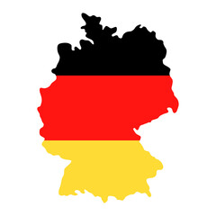 Germany Map Flag Fill Background - Vector illustation
