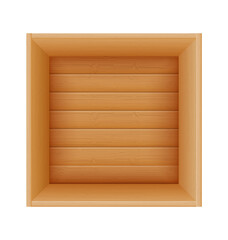 wooden box for the delivery and transportation of goods made of wood cartoon stock vector illustration
