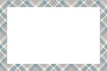 Vintage frame vector. Scottish border pattern retro style. Tartan plaid ornament.