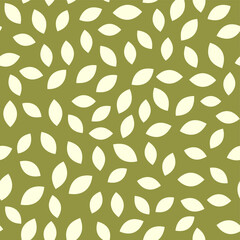 Leaf seamless pattern vector plant background. Nature flat leaf herb green soft vine pattern